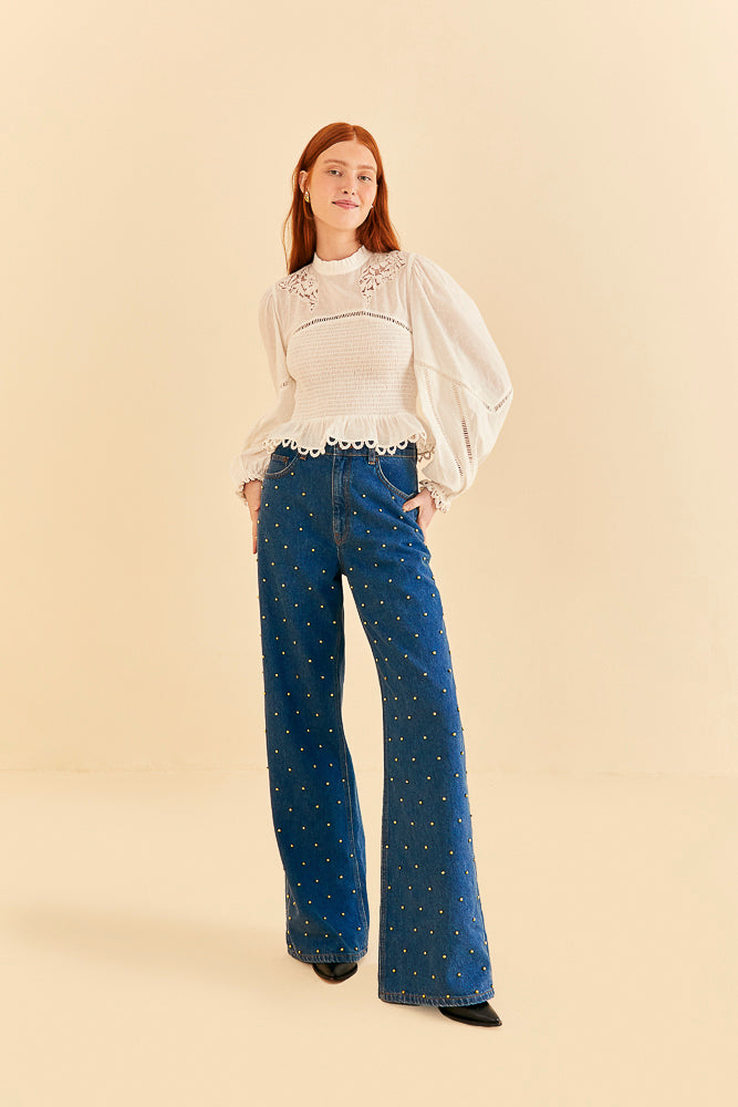 Baggy Beaded Jeans