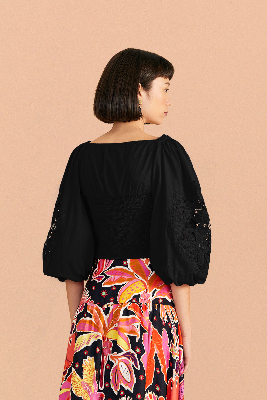 Black Embroidered Blouse