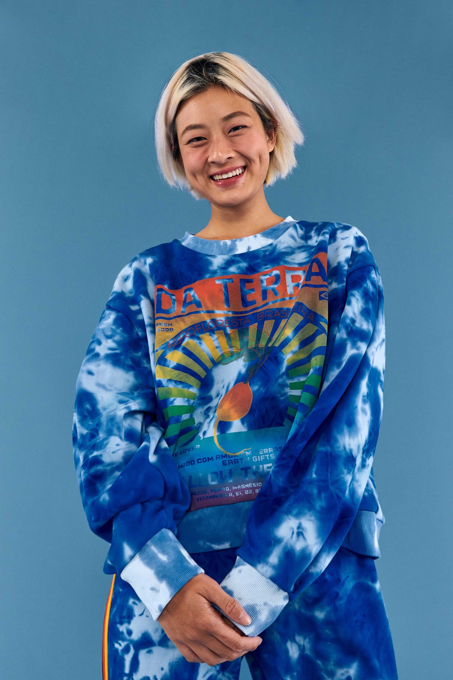 Tie Dye Sweatshirt | Blue | Radish Print – FARM Rio