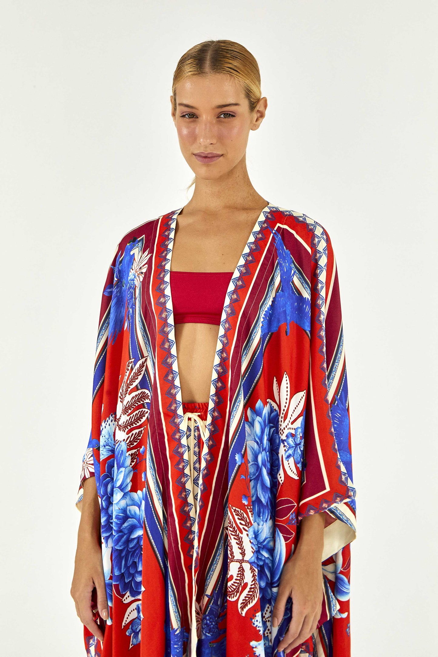 Macaw Scarf Kimono