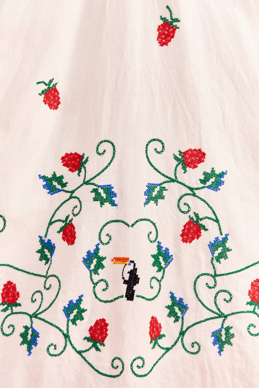 Cross Stitch Toucan Embroidered Midi Dress