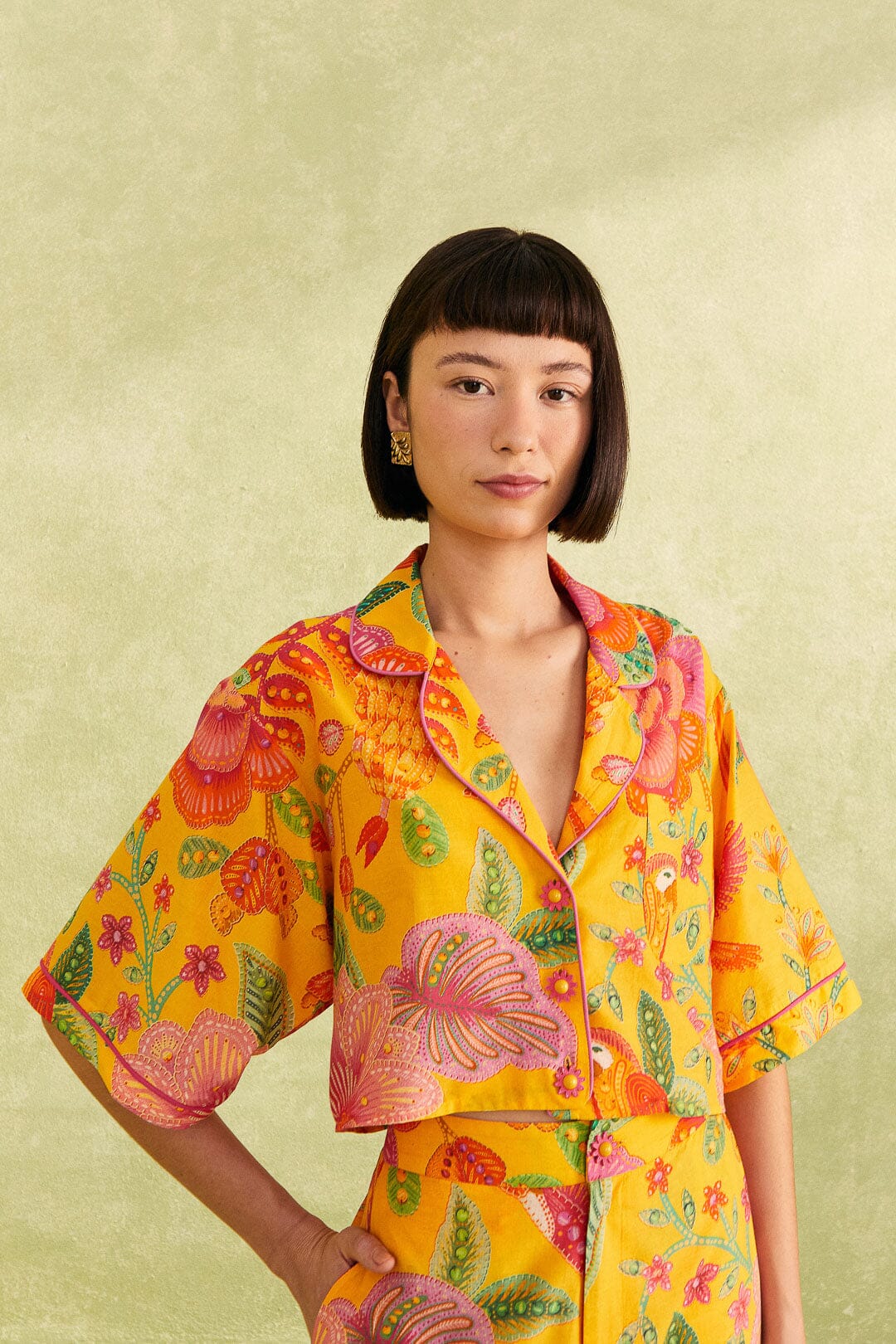 Yellow Macaw Bloom Shirt