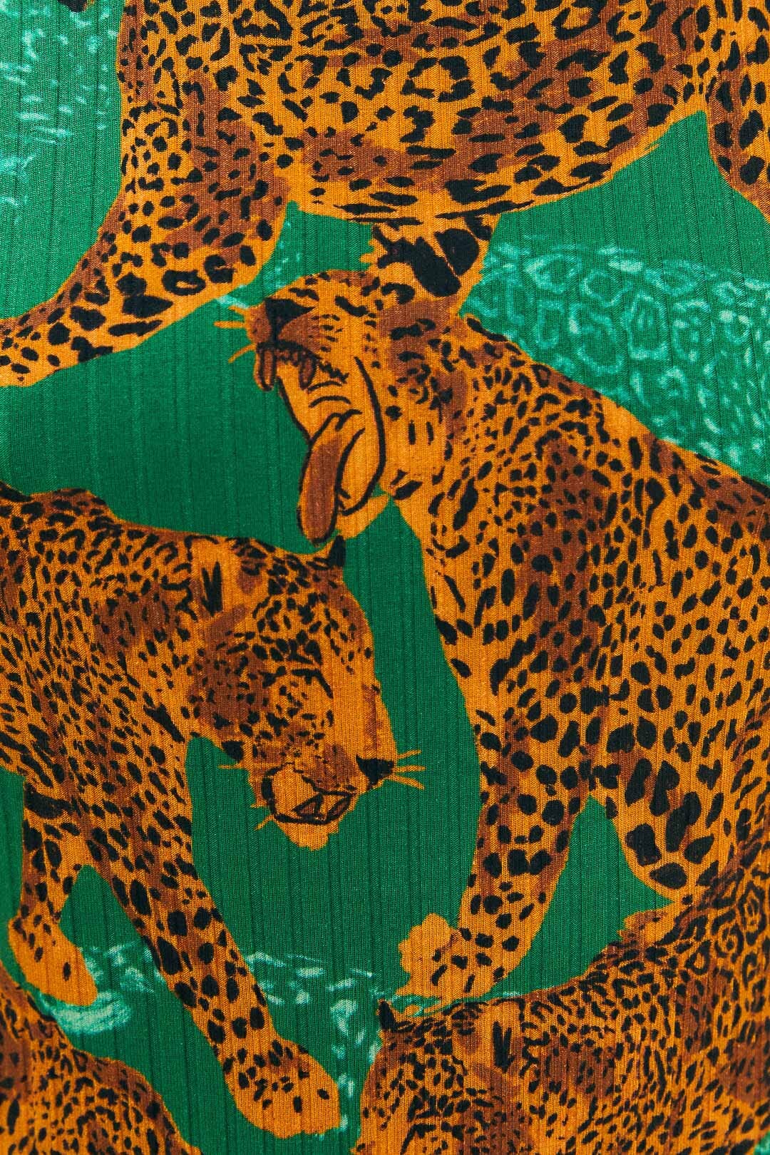 Green Artsy Leopards Organic Cotton Bodysuit