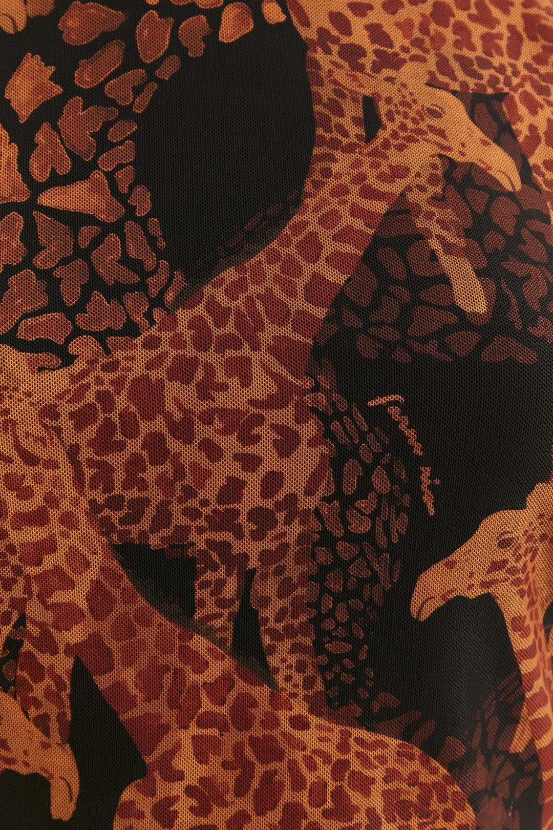 Black Giraffes Tulle Blouse