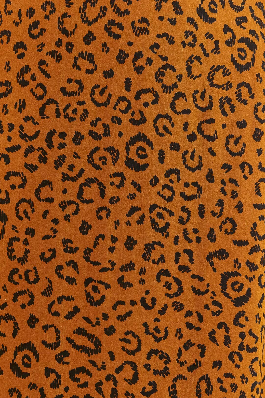 Black Leopards Texture Midi Skirt
