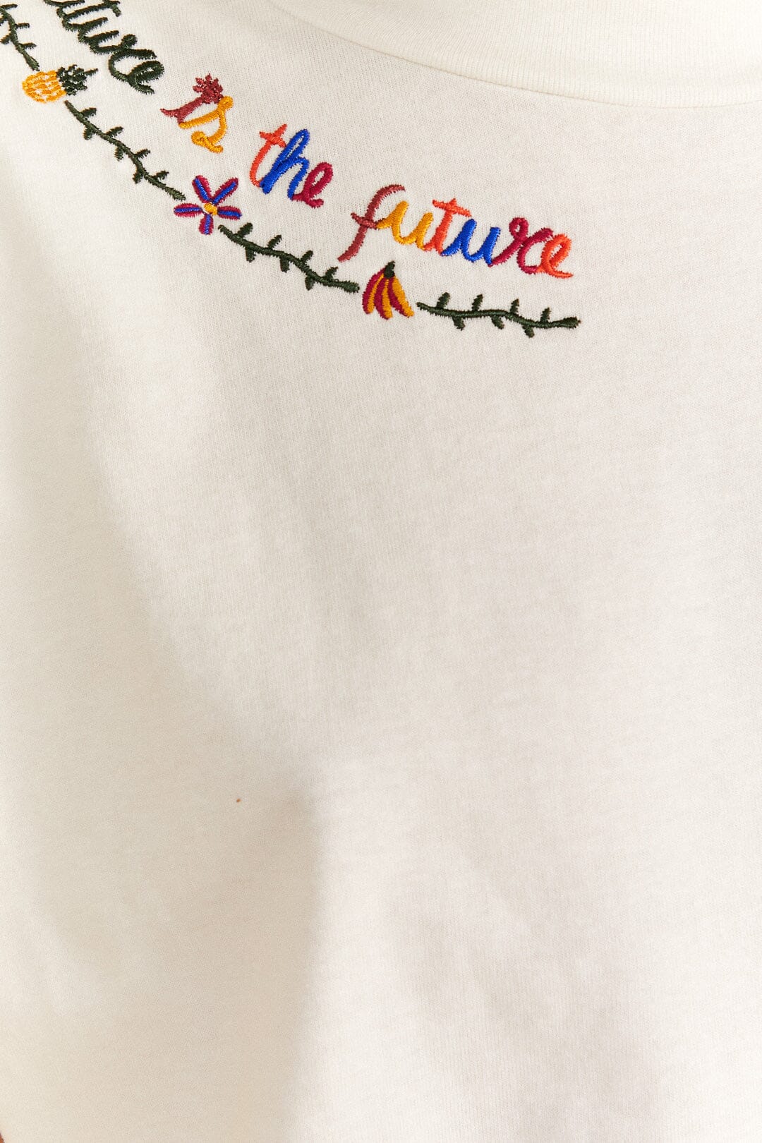 Nature Is The Future Embroidered Organic Cotton T-Shirt
