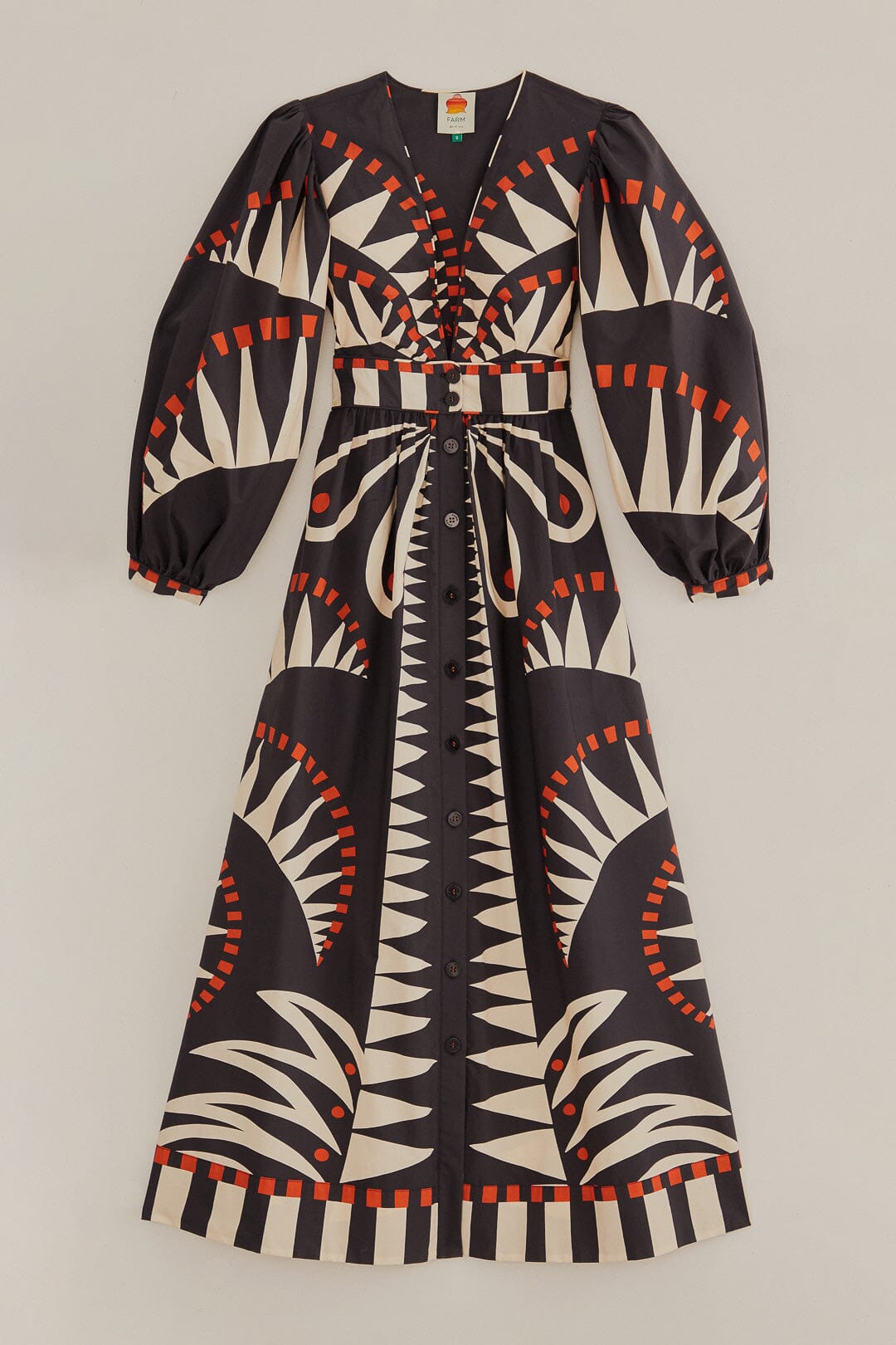 Black Coconut Grove Puff Sleeve Maxi Dress